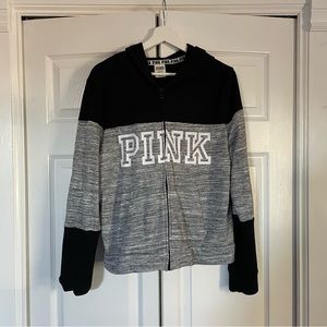 PINK VS grey zip hoodie